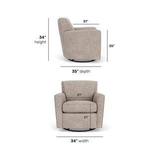 Kingman Fabric Swivel Glider