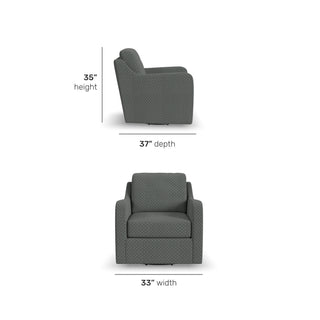 Saber Fabric Swivel Chair