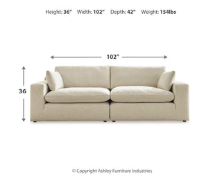 Elyza 2-Piece Sectional Loveseat Chenille