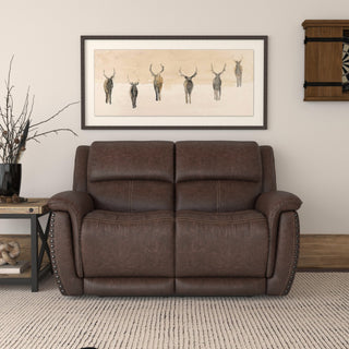 Beau Fabric Power Reclining Loveseat with Power Headrests
