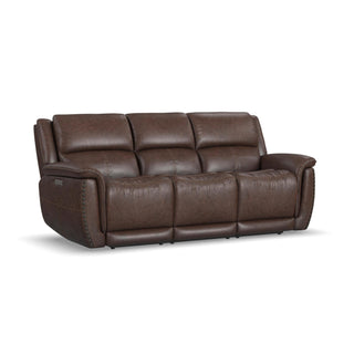 Beau Fabric Power Reclining Sofa with Power Headrests