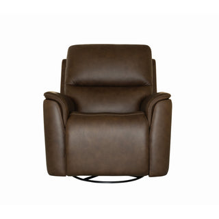 Henry Leather Power Swivel Gliding Recliner with Power Headrest, Lumbar, Heat & Massage