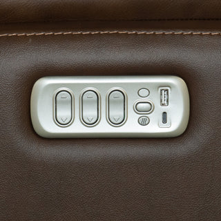 Henry Leather Power Swivel Gliding Recliner with Power Headrest, Lumbar, Heat & Massage
