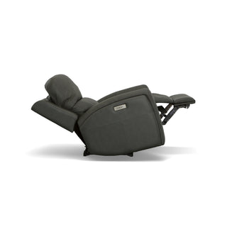 Linden Leather Power Swivel Gliding Recliner with Power Headrest, Lumbar, Heat & Massage