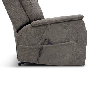 Zecliner Model 3+ Petite Fabric Power Lift Recliner with Power Headrest, Lumbar, Heat & Massage