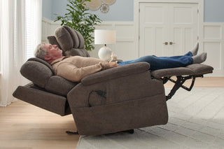 Zecliner Zofa Fabric Power Sleep Sofa with Power Headrests & Lumbar