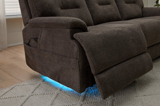 Zecliner Zofa Fabric Power Sleep Sofa with Power Headrests & Lumbar