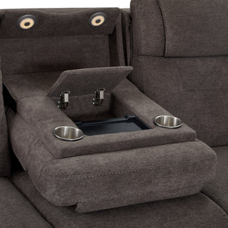 Zecliner Zofa Fabric Power Sleep Sofa with Power Headrests & Lumbar