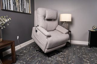Zecliner Model 2+ Fabric Power Lift Sleep Recliner with Power Headrest, Lumbar, Heat & Massage