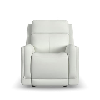 Alister Leather Power Gliding Recliner with Power Headrest and Lumbar