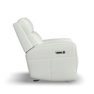 Alister Leather Power Gliding Recliner with Power Headrest and Lumbar