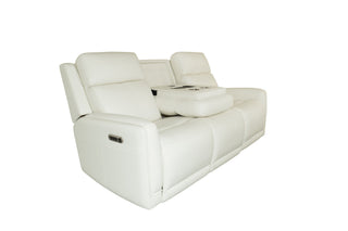 Alister Leather Power Gliding Sofa with Power Headrests & Lumbar
