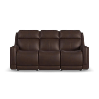 Alister Leather Power Gliding Sofa with Power Headrests & Lumbar