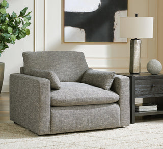 Dramatic Oversized Chair and Ottoman