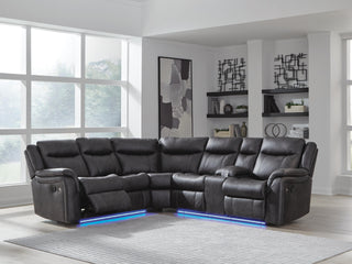 Sultan Meadow 2-Piece Reclining Sectional Faux Leather