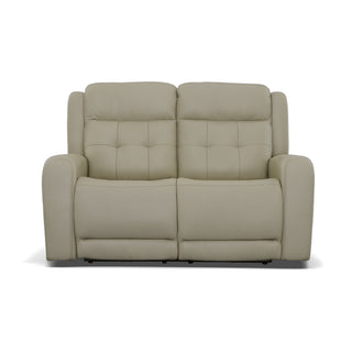Grant Leather Power Reclining Loveseat with Power Headrests