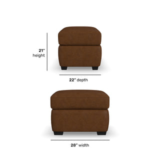 Hudson Leather Ottoman