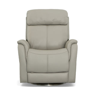 View Leather Power Swivel Recliner with Power Headrest