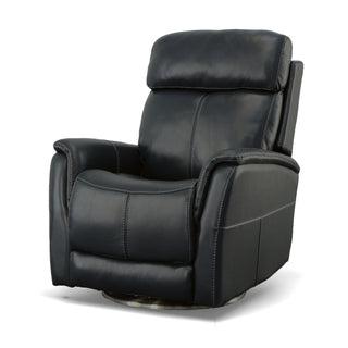 View Leather Power Swivel Recliner with Power Headrest