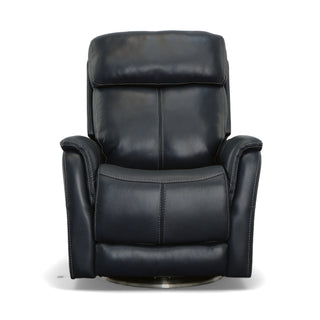 View Leather Power Swivel Recliner with Power Headrest