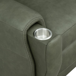 Felix Leather Power Recliner with Power Headrest, Lumbar, Heat & Massage