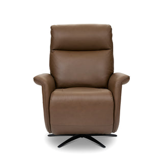 Haven Leather Power Swivel Recliner with Power Headrest, Lumbar, Heat, Massage & Ventilation