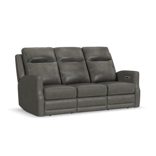 Maxwell Leather Power Reclining Sofa with Power Headrests and Lumbar