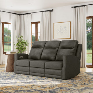 Maxwell Leather Power Reclining Sofa with Power Headrests and Lumbar