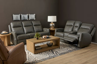 Maxwell Leather Power Reclining Sofa with Power Headrests and Lumbar
