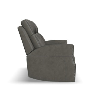 Maxwell Leather Power Reclining Loveseat with Console, Power Headrests and Lumbar