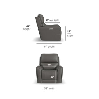 Carter Fabric Power Recliner with Power Headrest & Lumbar
