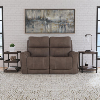Carter Fabric Power Reclining Loveseat with Power Headrests & Lumbar