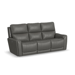 Carter Fabric Power Reclining Sofa with Console & Power Headrests & Lumbar