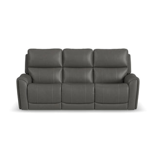 Carter Fabric Power Reclining Sofa with Console & Power Headrests & Lumbar