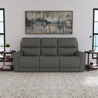 Carter Fabric Power Reclining Sofa with Console & Power Headrests & Lumbar