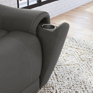 Carter Fabric Power Reclining Sofa with Console & Power Headrests & Lumbar