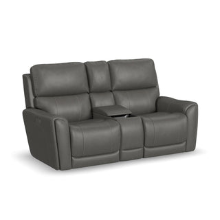 Carter Fabric Power Reclining Loveseat with Console & Power Headrests & Lumbar