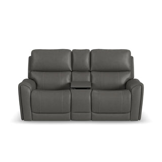 Carter Fabric Power Reclining Loveseat with Console & Power Headrests & Lumbar