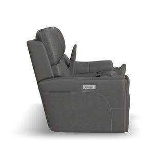 Carter Fabric Power Reclining Loveseat with Console & Power Headrests & Lumbar