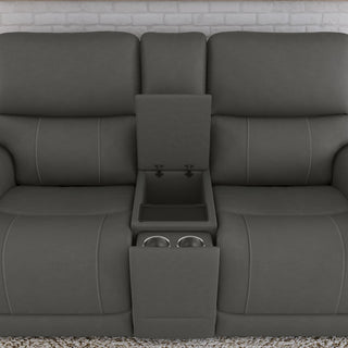 Carter Fabric Power Reclining Loveseat with Console & Power Headrests & Lumbar