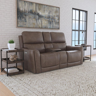 Carter Fabric Power Reclining Loveseat with Console & Power Headrests & Lumbar