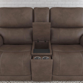 Carter Fabric Power Reclining Loveseat with Console & Power Headrests & Lumbar