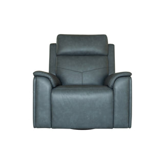 Vernon Fabric Power Swivel Gliding Recliner with Power Headrest, Lumbar, Heat & Massage