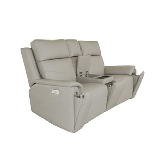 Vernon Fabric Power Reclining Loveseat with Console, Power Headrests, Lumbar, Heat & Massage