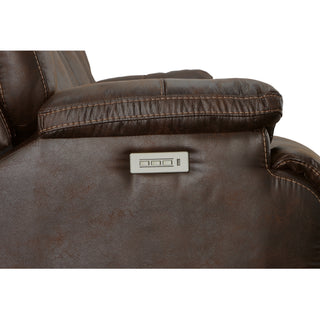 Clive Fabric Power Reclining Sofa with Power Headrests & Lumbar
