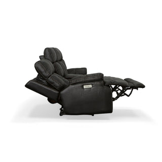Clive Fabric Power Reclining Loveseat with Console, Power Headrests & Lumbar