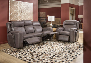 Wyatt Leather Power Recliner with Power Headrest & Lumbar