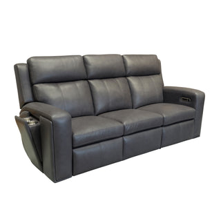 Wyatt Leather Power Reclining Sofa with Power Headrests & Lumbar