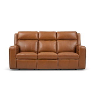 Wyatt Leather Power Reclining Sofa with Power Headrests & Lumbar