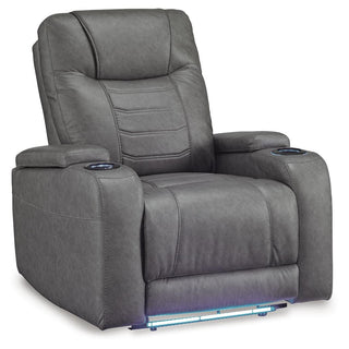 Schooner Rocks PWR Recliner/ADJ Headrest Faux Leather